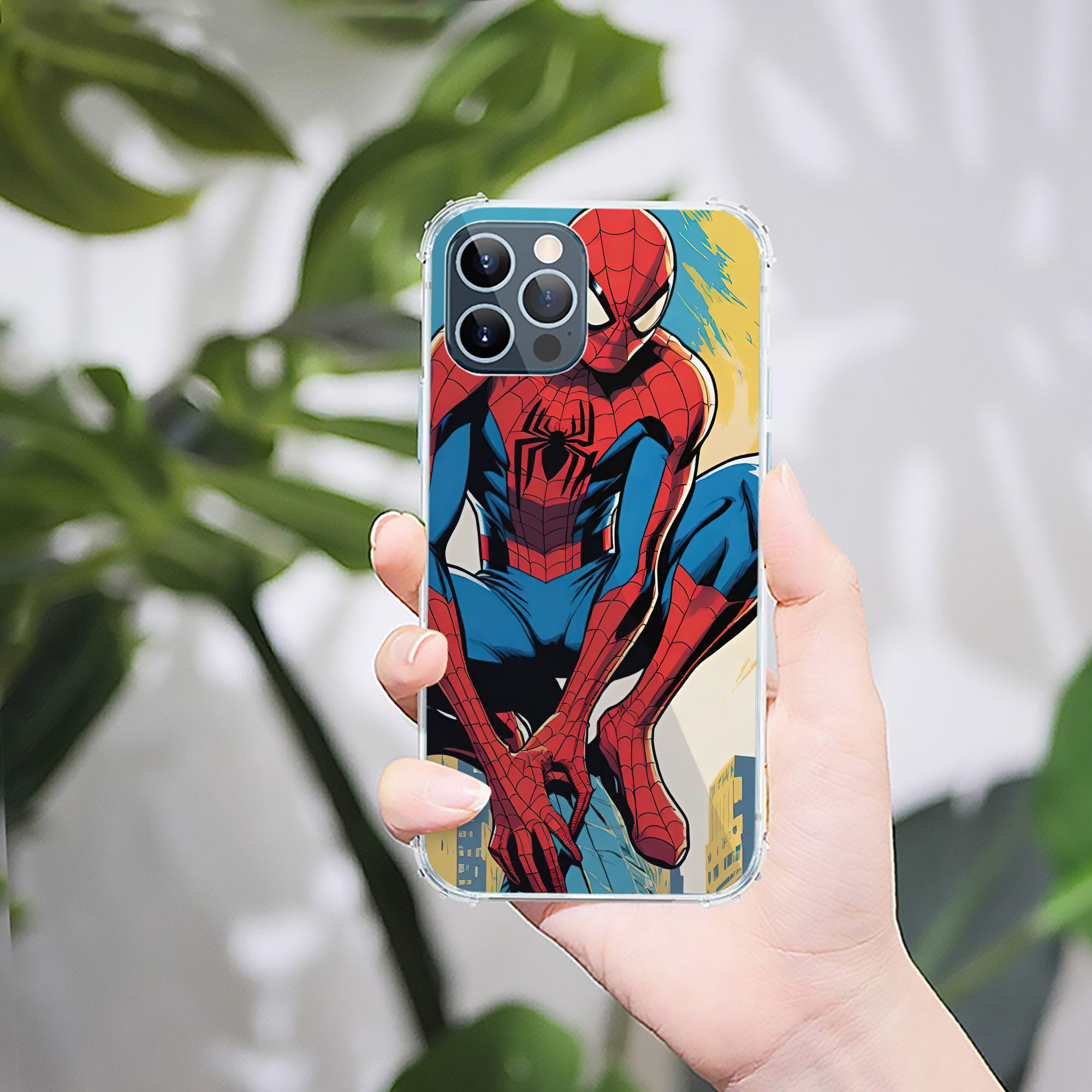 （画像用） Spider Man スパイダーマン 【iPhone 12シリーズ対応】透明スマホケース（クリアソフトケース）